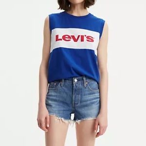 Dark blue 501 Levi Jean shorts size 26